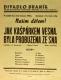 Praha-Braník, SDO, Jak Kašpárkem Vesna, byla probuzena ze sna - plakát, 1946