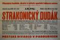Pardubice, Lidová scéna, Městský osvětový sbo, Městská hudební škola, Strakonický dudák - plakát, 1937