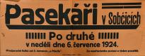 Sobčice, Neruda, Pasekáři - plakát, 1924