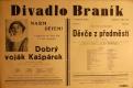 Praha-Braník, SDO, Dobrý voják Kašpárek - Děvče z předměstí - plakát, 1931