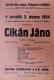 Sádek, SDO Klicpera, Cikán Jáno - plakát, 1934