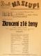 Praha-Nové Město, Vzděl. sbor vyšehradský, Divadlo Na Slupi, Zkrocení zlé ženy - plakát, 1951