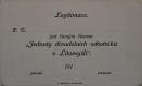 Litomyšl, Jednota divadelních ochotníků, členská legitimace