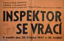 Živanice, Sokol, Inspektor se vrací - plakát, 1947