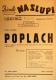 Praha-Nové Město, Vzděl. sbor vyšehradský, Divadlo Na Slupi, Poplach - plakát, 1949