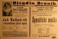 Praha-Braník, SDO, Jak Kašpárek v Kocourkově chytal lupiče - Španělská muška - plakát, 1932