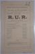 Česká Lípa, Okresní osvětový sbor, místní ochotníci, RUR, Čapek - plakát, 1925