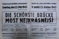 Sádek, SDO Klicpera, Most nejkrásnější - plakát, 1943