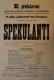 Pardubice, SDO, Spekulanti - plakát, 1896