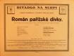Praha-Nové Město, Divadlo Na Slupi, Román pařížské dívky - plakát, 1935