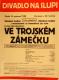 Praha-Nové Město, Divadlo Na Slupi, V trojském zámečku - plakát, 1938