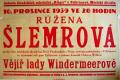 Pelhřimov, Rieger, Vějíř lady Windermerové - plakát, 1939