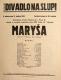 Praha-Nové Město, Dramatický kroužek Šimanovský, Maryša - plakát, v Divadle Na Slupi, 1935