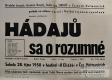 České Heřmanice, OB, Hádajů sa o rozumné - plakát, 1950