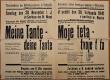 Rohoznice, MNS, Moje teta - tvoje teta - plakát, 1941