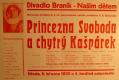 Praha-Braník, SDO, Princezna Svoboda a chytrý Kašpárek - plakát, 1935