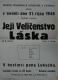 Cerekvice nad Bystřicí, JDO, Její Veličenstvo Láska - plakát, 1948