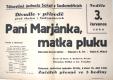Sudoměřice u Bechyně, Sokol, Paní Marjánka, matka pluku - plakát, 1949