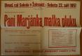 Lomnice nad Popelkou, Svornost, Paní Marjánka, matka pluku - plakát, 1951