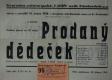 Praha-Vinohrady, První ochotnický a zábavní spolek Vavřín, (v Národním domě), Prodaný dědeček - plakát, 1944