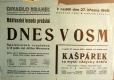 Praha-Nové Město, Měšťanská beseda, Dnes v osm, Praha-Braník, SDO, Kašpárek to myslí vždycky dobře - plakát, 1949