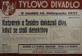 Kutná Hora, Tyl, Kašpárek a Šmidra dokázali divy, když se stali detektivy - plakát, 1937