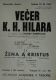 Tábor, Dělnická akademie, Večer K. H. Hilara, Žena a Kristus – plakát, 1937