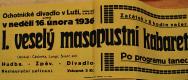 Luže, Jaroslav, Masopustní karneval - plakát, 1936