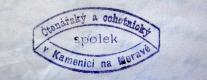 Kamenice, Čtenářský a ochotnický spolek, spolkové razítko