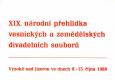 Vysoké n. Jiz., 19. NP venkovských DS – KDP, programová brožura, 1988