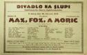 Praha-Nové Město, Divadlo Na Slupi, Max, Fox a Moric - plakát, 1928