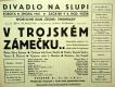 Praha-Vinohrady, SK Čechie, V trojském zámečku - plakát, v Divadle Na Slupi, 1941