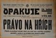 Nová Paka, SDO, Právo na hřích - plakát, 1932