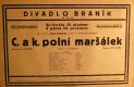 Praha-Braník, SDO, Divadlo Braník, C. a k. polní maršálek - plakát, (1930?)