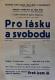Pardubice, Karel Bok, Pro lásku a svobodu - plakát, 1946