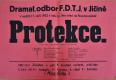 Jičín, FDTK, Protekce - plakát, 1922