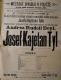 Polička, Ochotníci, Josef Kajetán Tyl - plakát, 1898