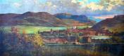Beroun, veduta města, Hugo Ullik, 1868