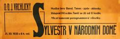 Třebíč, Vrchlický, Silvestr - plakát, 1935