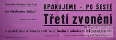 Dolní Újezd, OB, Třetí zvonění - plakát, 1951