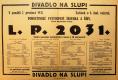 Praha-Vinohrady, Studentská scéna, L. P. 2031, v Divadle Na Slupi - plakát, 1931