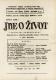 Praha, Ministerstvo zemědělství a lesního hospodářství, DrS ZK ROH, Jde o život - plakát, v divadle LUT Žižkov, 1957