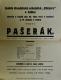 Sádek, SDO Klicpera, Pašerák - plakát, 1923