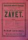 Sezemice, Ochotníci, Závěť - plakát, 1896