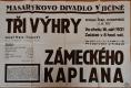 Jičín, Tyl, Tři výhry zámeckého kaplana - plakát, 1931