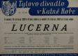 Kutná Hora, Tyl, Lucerna - plakát, 1950