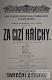 Velké Sedliště, Hospodářsko-čtenářská beseda, Za cizí hříchy - plakát, 1911