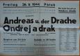 Jičín, Tyl, Ondřej a drak - plakát, 1944