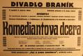 Praha-Braník, SDO, Komediantova dcera - plakát, 1934