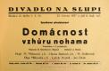 Praha-Nové Město, Divadlo Na Slupi, Domácnost vzhůru nohama - plakát, 1937